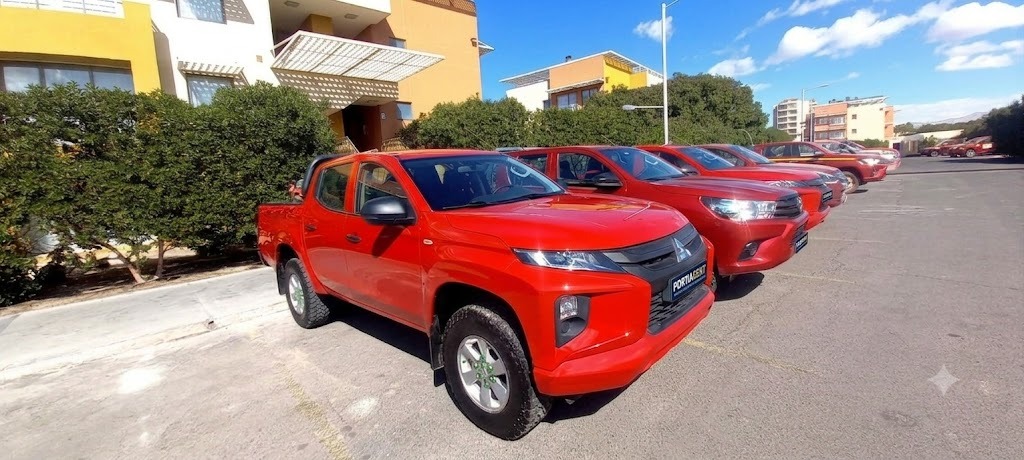 Camioneta en faena minera